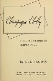 Cover of: Champagne Cholly