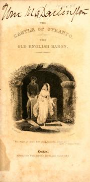 Cover of: The Castle of Otranto: the old English baron.