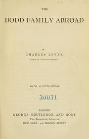 Cover of: Charles Lever's novels