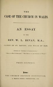 Cover of: case of the church in Wales: an essay