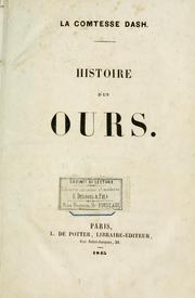 Cover of: Histoire d'un ours by Saint Mars, Gabrielle Anne Cisterne de Courtiras vicomtesse de