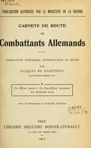 Cover of: Carnets de route de combattants allemands: traduction intégrale, introduction et notes.