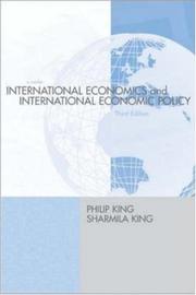 Cover of: International economics and international economic policy: a reader