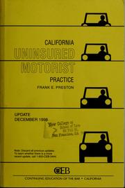 Cover of: California uninsured motorist practice
