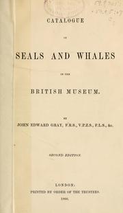 Cover of: Catalogue of seals and whales in the British Museum by British Museum (Natural History). Department of Zoology