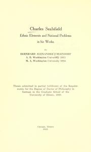 Cover of: Charles Sealsfield by Bernhard A. Uhlendorf, Bernhard A. Uhlendorf