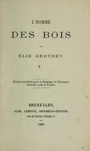 Cover of: L'homme des bois