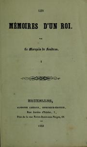 Cover of: Les mémoires d'un roi