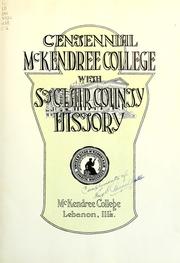 Cover of: Centennial, McKendree college by McKendree College, Lebanon, Ill.