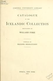 Cover of: Catalogue of the Icelandic collection bequeathed by Willard Fiske. by Cornell University. Libraries.