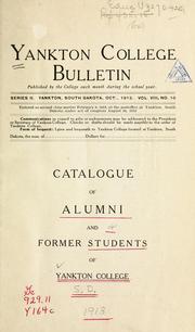 Cover of: Catalogue of alumni and former students of Yankton College.
