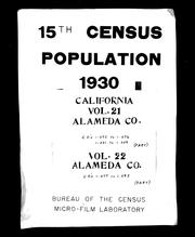 Cover of: 15th census, population, 1930. by 