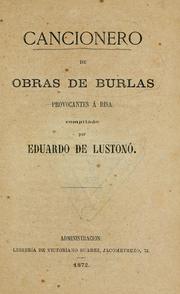 Cover of: Cancionero de obras de burlas provocantes a risa