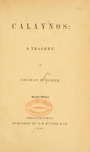 Cover of: Calaynos: a tragedy