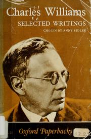 Cover of: Charles Williams: Selected writings