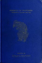 Cover of: Minerals of California: centennial volume, 1866-1966
