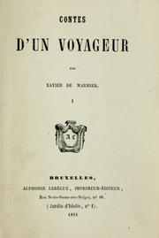 Cover of: Contes d'un voyageur
