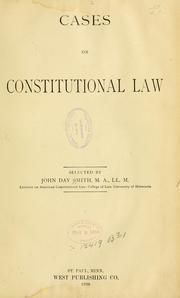 Cover of: Cases on constitutional law