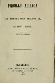 Cover of: Piquillo Alliaga: ou, Les maures sous Philippe III