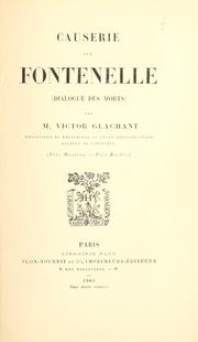 Cover of: Causerie sur Fontenelle: dialogue des morts.