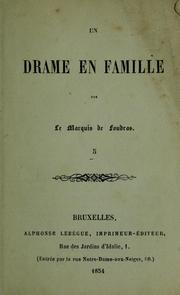 Cover of: Un drame en famille