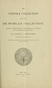 The Cesnola collection and the De Morgan collection