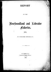 Report on the Newfoundland and Labrador fisheries 1874 by W. Howorth