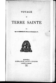 Cover of: Voyage en Terre Sainte