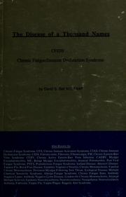 Cover of: CFIDS: The disease of a thousand names