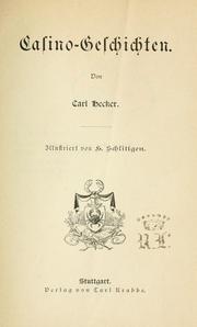 Cover of: Casino-Geschichten