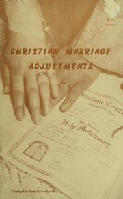 Cover of: Christian marriage adjustments