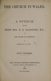 Cover of: Church in Wales | Gladstone, W. E.