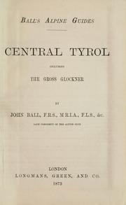 Cover of: Central Tyrol by John Ball