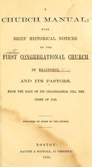 Cover of: Church manual by 