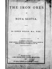 Cover of: The iron ores of Nova Scotia