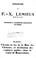 Cover of: Discours de F. X. Lemieux, M.P.P., C.R. prononcés à l'Assemblée législative de Québec