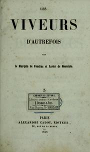 Cover of: Les viveurs d'autrefois