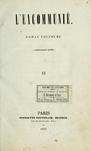 Cover of: L'excommunié by Honoré de Balzac, Honoré de Balzac