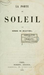 Cover of: La porte du soleil