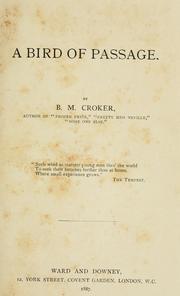 Cover of: A bird of passage by B. M. Croker, B. M. Croker