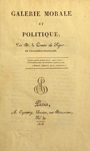 Cover of: Galerie morale et politique
