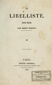 Cover of Le libelliste, 1651-1652