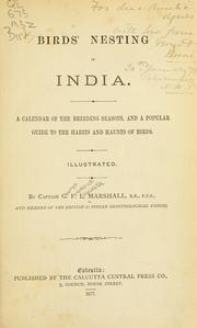 Cover of: Birds' nesting in India. by G. F. L. Marshall