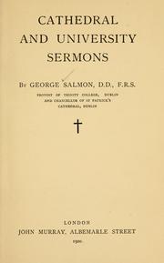 Cover of: Cathedral and University sermons.