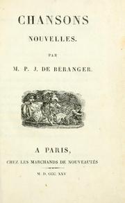 Cover of: Chansons nouvelles.