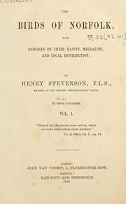 Cover of: The birds of Norfolk by Henry Stevenson