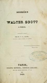 Cover of: Soirées de Walter Scott à Paris