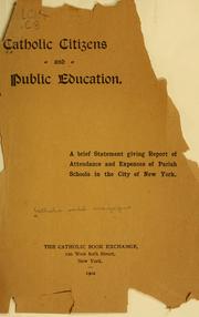 Cover of: Catholic citizens and public education by 