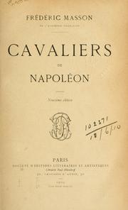 Cover of: Cavaliers de Napoléon.