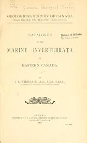 Cover of:  Catalogue of the marine Invertebrata of eastern Canada by Geological Survey of Canada